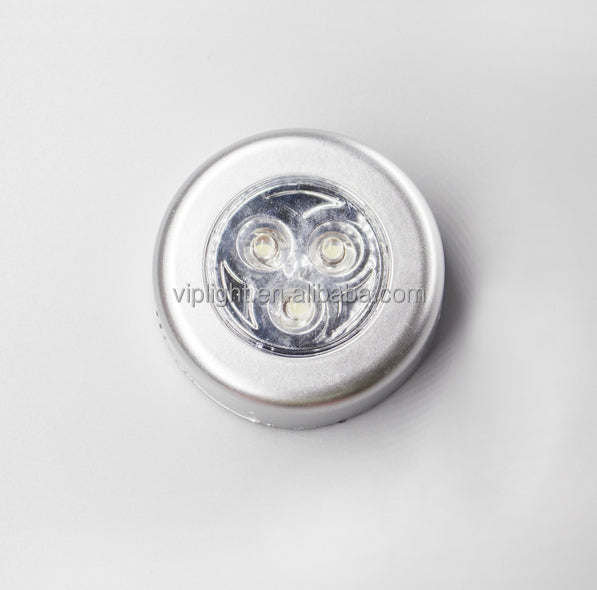 3 LED Closet Cabinet Lamp AAA Battery Powered Wireless Stick Tap Touch Push Security Kitchen Wall Car Night Light