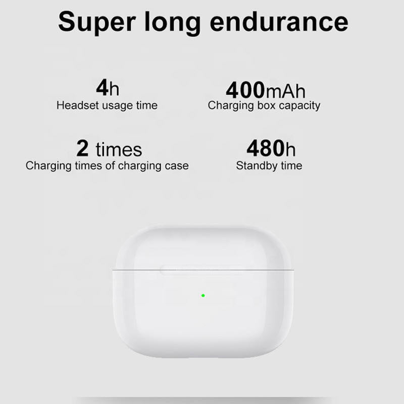 Pods Pro 2 – Noise Cancelling Wireless Earbuds with ANC, In-Ear Headphones, Touch Control, Valid Serial Number, Logo, Compatible with iOS & Android