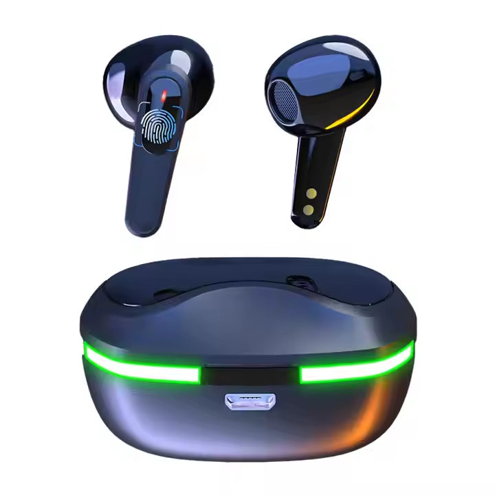 Wireless Air Buds ā Bluetooth 5.3 Earbuds with Charging Case, Touch Control, Noise Reduction, Deep Bass, Mic for Calls, Compatible with Android & iOS