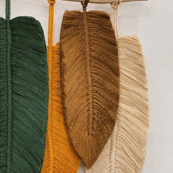 Boho Handmade Macrame Leaf for Home Decor