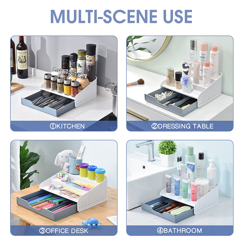 Kitchen Pantry Cabinet Standing 3 Tier Expandable Cabinet