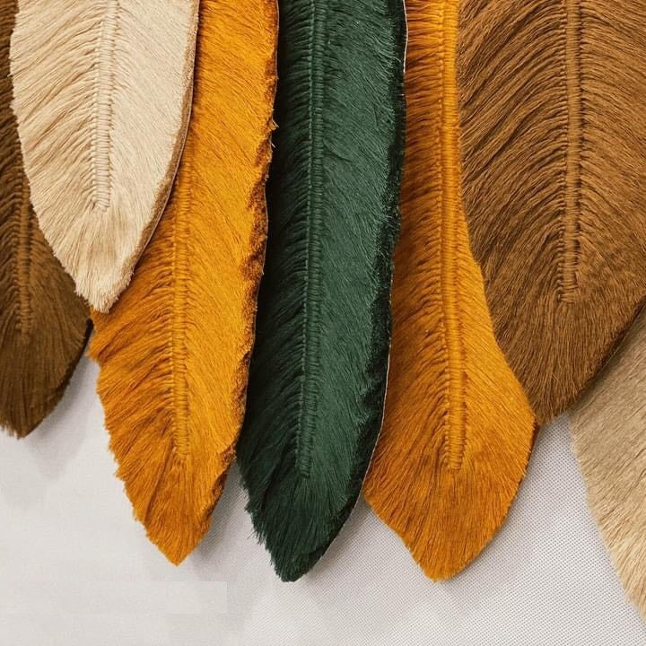 Boho Handmade Macrame Leaf for Home Decor