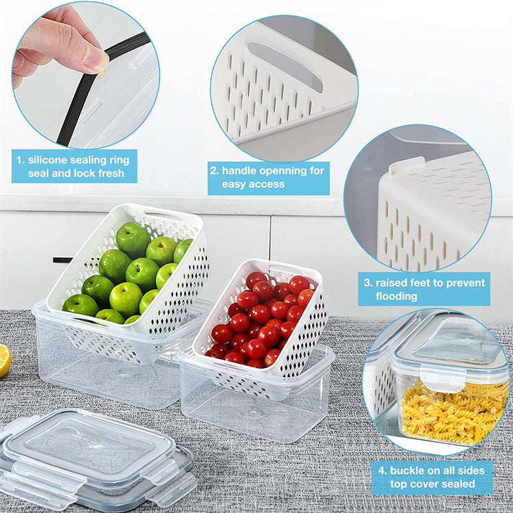 Fridge Food Storage Container Organizer