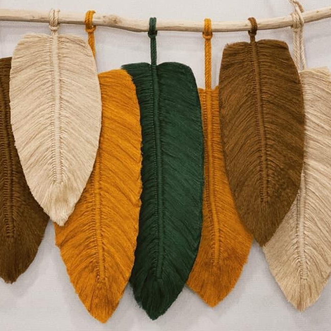 Boho Handmade Macrame Leaf for Home Decor