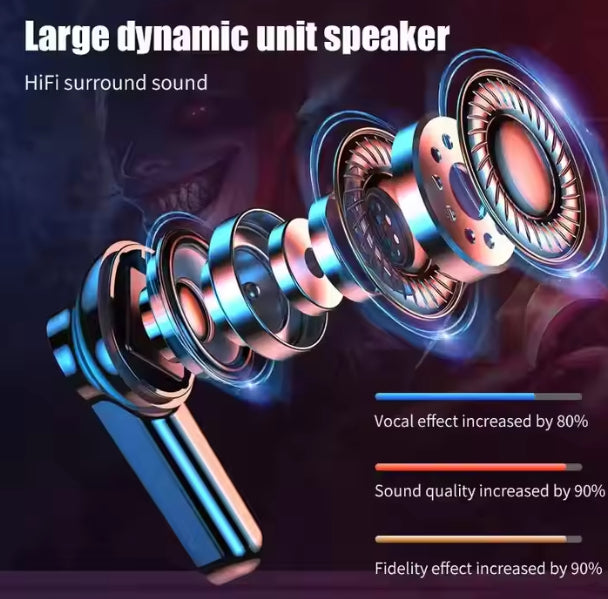 2025 NewM28 TWS Earbuds Stereo BT Gaming Headset Waterproof In-Ear Sport Wireless Headphones with LED Display