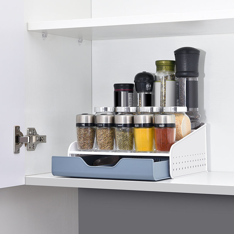 Kitchen Pantry Cabinet Standing 3 Tier Expandable Cabinet