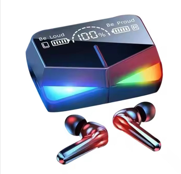 2025 NewM28 TWS Earbuds Stereo BT Gaming Headset Waterproof In-Ear Sport Wireless Headphones with LED Display