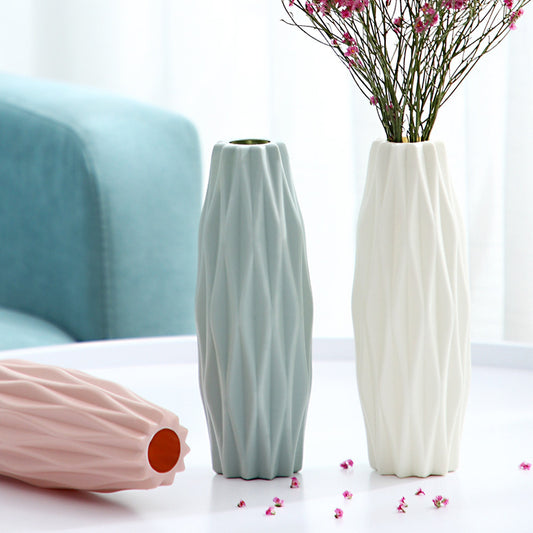 Home Decorative Plastic Nordic Vases Flower Arrangements Dry Wet Flower Vases