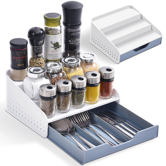 Kitchen Pantry Cabinet Standing 3 Tier Expandable Cabinet
