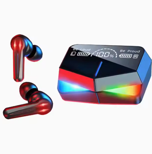 2025 NewM28 TWS Earbuds Stereo BT Gaming Headset Waterproof In-Ear Sport Wireless Headphones with LED Display