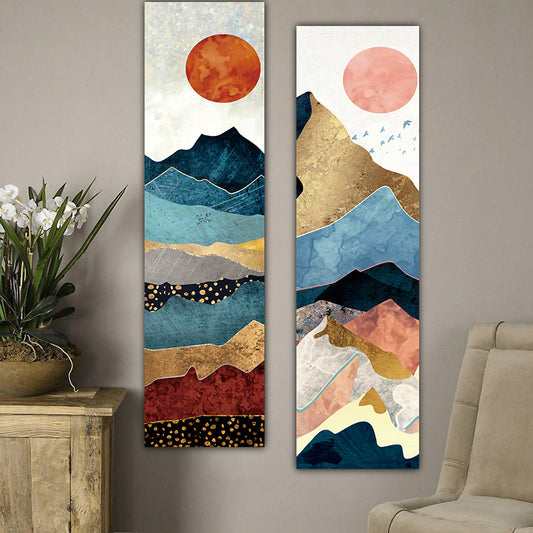 Customized Watercolor Wall Art Gallery Wrap Digital Picture Paintings Stretched Canvas Home Decor Canvas Art Printed Wholesale