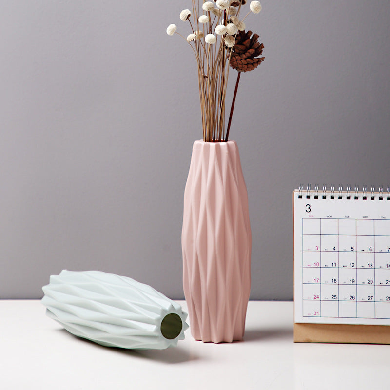 Home Decorative Plastic Nordic Vases Flower Arrangements Dry Wet Flower Vases