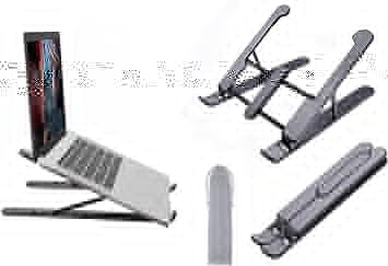 Ergonomic Laptop Stand – Adjustable & Foldable Aluminum Stand for Desk, Compatible with All Laptops 10"–17", Portable, Ventilated, Ideal for Home & Office